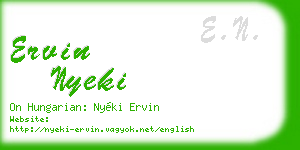 ervin nyeki business card